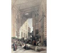 POSTERIIk Vintage Classic Picture Landscape Artwork Bazaar of the Silk Merchants by David Roberts Portrait Canvas Painting for Office Home Decor 60x90cm