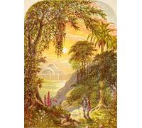 POSTERIIk Vintage Classic Picture Landscape Artwork Christian and Hopeful in the Land of Beulah by Alexander Lydon Portrait Canvas Painting for Office Home Decor 60x90cm