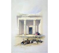 POSTERIIk Vintage Classic Picture Landscape Artwork Entrance to the Cave of Beni Hassan by David Roberts Portrait Canvas Painting for Office Home Decor 60x90cm