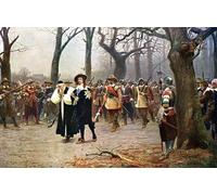 POSTERIIk Vintage Classic Picture Landscape Artwork Execution of Charles I by Ernest Crofts Portrait Canvas Painting for Office Home Decor 60x90cm