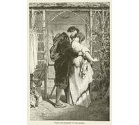 POSTERIIk Vintage Classic Picture Landscape Artwork Faust and Margaret in the Garden by Gabriel Max Portrait Canvas Painting for Office Home Decor 60x90cm
