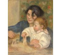 POSTERIIk Vintage Classic Picture Landscape Artwork Gabrielle Et Jean by Pierre Auguste Renoir Portrait Canvas Painting for Office Home Decor 60x90cm