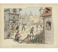 POSTERIIk Vintage Classic Picture Landscape Artwork He Formed a Little Regiment of Two or Three Hundred Children of His Age by Paul De Semant Portrait Canvas Painting for Office Home Decor 60x90cm