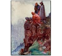 POSTERIIk Vintage Classic Picture Landscape Artwork Hill error From the Pilgrims Progress From This World by Byam Liston Shaw Portrait Canvas Painting for Office Home Decor 60x90cm