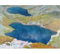 POSTERIIk Vintage Classic Picture Landscape Artwork Hinczow Lakes in the Tatra Mountains by Stanislaw Ignacy Witkiewicz Portrait Canvas Painting for Office Home Decor 60x90cm