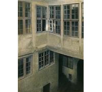 POSTERIIk Vintage Classic Picture Landscape Artwork Interior of Courtyard Strandgade by Vilhelm Hammershøi Portrait Canvas Painting for Office Home Decor 60x90cm