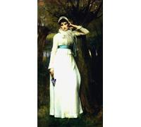 POSTERIIk Vintage Classic Picture Landscape Artwork Interrupted by Lawrence Alma-tadema Portrait Canvas Painting for Office Home Decor 60x90cm