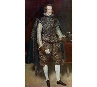 POSTERIIk Vintage Classic Picture Landscape Artwork Iv of Spain in Brown and Silver by Diego Velázquez Portrait Canvas Painting for Office Home Decor 60x90cm