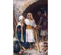 POSTERIIk Vintage Classic Picture Landscape Artwork Jesus Christ with Mary by Harold Copping Portrait Canvas Painting for Office Home Decor 60x90cm