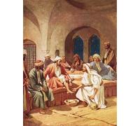 POSTERIIk Vintage Classic Picture Landscape Artwork Jesus Washing His Disciples' Feet by William Brassey Hole Portrait Canvas Painting for Office Home Decor 60x90cm