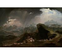 POSTERIIk Vintage Classic Picture Landscape Artwork Joshua Commanding the Sun to Stand Still upon Gibeon by John Martins Portrait Canvas Painting for Office Home Decor 60x90cm
