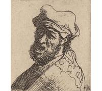 POSTERIIk Vintage Classic Picture Landscape Artwork Man crying out, three-quarters left by Rembrandt van Rijn Portrait Canvas Painting for Office Home Decor 60x90cm