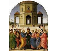 POSTERIIk Vintage Classic Picture Landscape Artwork Marriage of the Virgin by Pietro Perugino Portrait Canvas Painting for Office Home Decor 60x90cm