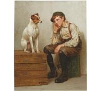 POSTERIIk Vintage Classic Picture Landscape Artwork Mutual Admiration by George Brown Portrait Canvas Painting for Office Home Decor 60x90cm