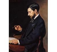 POSTERIIk Vintage Classic Picture Landscape Artwork Portrait of Edmond Maitre by Frederic Bazille Portrait Canvas Painting for Office Home Decor 60x90cm