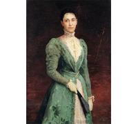 POSTERIIk Vintage Classic Picture Landscape Artwork Portrait of Elizabeth Gardener Bouguereau by Elizabeth Jane Gardner Bouguereau Portrait Canvas Painting for Office Home Decor 60x90cm