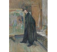 POSTERIIk Vintage Classic Picture Landscape Artwork Portrait of Henri Nocq by Henri De Toulouse Lautrec Portrait Canvas Painting for Office Home Decor 60x90cm