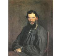POSTERIIk Vintage Classic Picture Landscape Artwork Portrait of Leo Tolstoi by Ivan Nikolayevich Kramskoi Portrait Canvas Painting for Office Home Decor 60x90cm