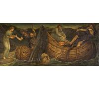 POSTERIIk Vintage Classic Picture Landscape Artwork Psyche Giving the Coin to Charon by Edward Burne-jones Portrait Canvas Painting for Office Home Decor 60x90cm