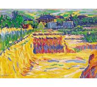 POSTERIIk Vintage Classic Picture Landscape Artwork Railway Station on the Canal by Ernst Ludwig Kirchner Portrait Canvas Painting for Office Home Decor 60x90cm