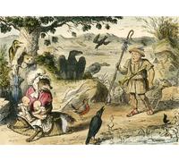 POSTERIIk Vintage Classic Picture Landscape Artwork Romulus and Remus Discovered by Laeech Portrait Canvas Painting for Office Home Decor 60x90cm