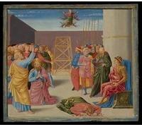 POSTERIIk Vintage Classic Picture Landscape Artwork Saint Peter and Simon Magus by Benozzo Di Lese Di Sandro Gozzoli Portrait Canvas Painting for Office Home Decor 60x90cm