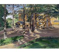 POSTERIIk Vintage Classic Picture Landscape Artwork Savva Mamontovs Estate Abramtsevo by Sergei Arsenevich Vinogradov Portrait Canvas Painting for Office Home Decor 60x90cm