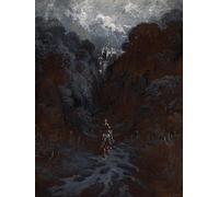 POSTERIIk Vintage Classic Picture Landscape Artwork Sir Lancelot Approaching the Castle of Astolat Gustave Dore Portrait Canvas Painting for Office Home Decor 60x90cm