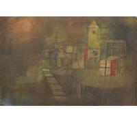 POSTERIIk Vintage Classic Picture Landscape Artwork Small Village In The Autumn Sun by Paul Klee Portrait Canvas Painting for Office Home Decor 60x90cm