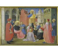 POSTERIIk Vintage Classic Picture Landscape Artwork St Peter Preaching Predella From the Linaiuoli by Fra Angelico Portrait Canvas Painting for Office Home Decor 60x90cm