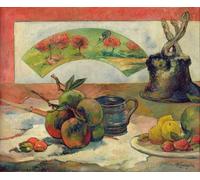 POSTERIIk Vintage Classic Picture Landscape Artwork Still Life with a Fan by Paul Gauguin Portrait Canvas Painting for Office Home Decor 60x90cm