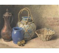 POSTERIIk Vintage Classic Picture Landscape Artwork Still Life with a Ginger Jar by William Henry Hunt Portrait Canvas Painting for Office Home Decor 60x90cm