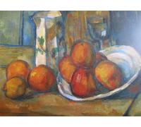 POSTERIIk Vintage Classic Picture Landscape Artwork Still Life With Milk Jug And fruits by Paul Cézanne Portrait Canvas Painting for Office Home Decor 60x90cm