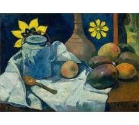POSTERIIk Vintage Classic Picture Landscape Artwork Still Life with Teapot and Fruit by Paul Gauguin Portrait Canvas Painting for Office Home Decor 60x90cm