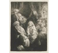 POSTERIIk Vintage Classic Picture Landscape Artwork telling his dreams by Rembrandt van Rijn Portrait Canvas Painting for Office Home Decor 60x90cm