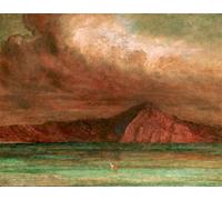 POSTERIIk Vintage Classic Picture Landscape Artwork the Bay of Naples by George Frederic Watts Portrait Canvas Painting for Office Home Decor 60x90cm