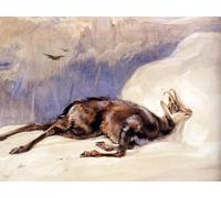 POSTERIIk Vintage Classic Picture Landscape Artwork The Chamois Sketched In The Tyrol John Frederick Portrait Canvas Painting for Office Home Decor 60x90cm