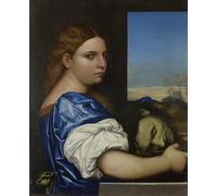 POSTERIIk Vintage Classic Picture Landscape Artwork the Daughter of Herodias by Del Piombo Portrait Canvas Painting for Office Home Decor 60x90cm