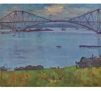 POSTERIIk Vintage Classic Picture Landscape Artwork the Forth Bridge by Sir Lavery Portrait Canvas Painting for Office Home Decor 60x90cm