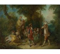 POSTERIIk Vintage Classic Picture Landscape Artwork the Four Ages of Man Maturity by Nicolas Lancret Portrait Canvas Painting for Office Home Decor 60x90cm