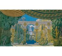 POSTERIIk Vintage Classic Picture Landscape Artwork the Gardens of Chernomor Stage Design for the Opera Ruslan and Ludmila by Ivan Yakovlevich Bilibin for Office Home Decor 60x90cm