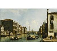 POSTERIIk Vintage Classic Picture Landscape Artwork The Grand Canal Venice Looking East from the Campo S. Vio by Antonio Canal Portrait Canvas Painting for Office Home Decor 60x90cm