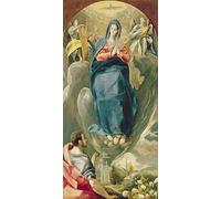 POSTERIIk Vintage Classic Picture Landscape Artwork the Immaculate Conception Contemplated by St John the Evangelist by El Greco Portrait Canvas Painting for Office Home Decor 60x90cm