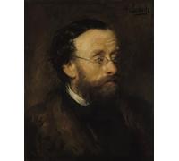 POSTERIIk Vintage Classic Picture Landscape Artwork the Landscape Painter Eduard by Von Lenbach Portrait Canvas Painting for Office Home Decor 60x90cm