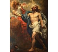 POSTERIIk Vintage Classic Picture Landscape Artwork the Resurrection by Benjamin West Portrait Canvas Painting for Office Home Decor 60x90cm
