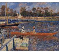POSTERIIk Vintage Classic Picture Landscape Artwork the Seine At Argenteuil by Pierre Auguste Renoir Portrait Canvas Painting for Office Home Decor 60x90cm