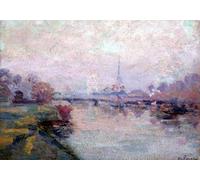 POSTERIIk Vintage Classic Picture Landscape Artwork the Seine At Paris by Jean Baptiste Armand Guillaumin Portrait Canvas Painting for Office Home Decor 60x90cm