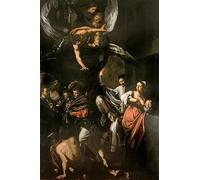 POSTERIIk Vintage Classic Picture Landscape Artwork the Seven Works of Mercy by Merisi Caravaggio Portrait Canvas Painting for Office Home Decor 60x90cm