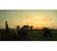 POSTERIIk Vintage Classic Picture Landscape Artwork the Weeders by Jules-adolphe Breton Portrait Canvas Painting for Office Home Decor 60x90cm