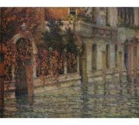 POSTERIIk Vintage Classic Picture Landscape Artwork the White Palaceese Autumn Venice by Henri Eugene Le Sidaner Portrait Canvas Painting for Office Home Decor 60x90cm
